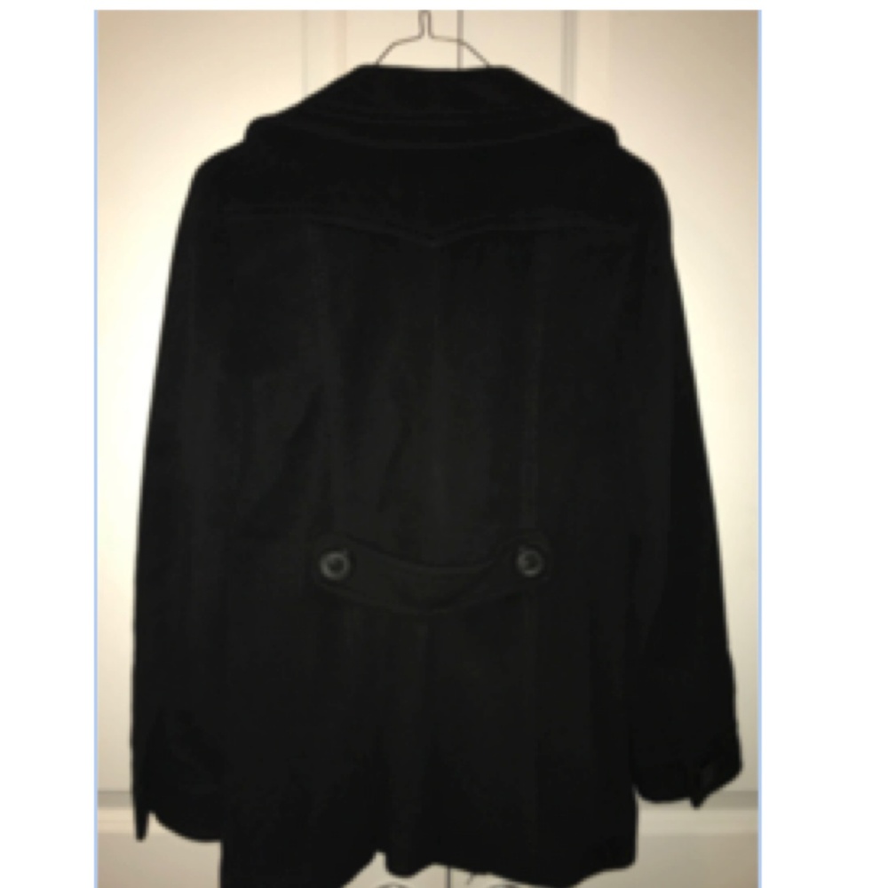 Dana Buchman Black Wool Peacoat - Picture 4 of 8